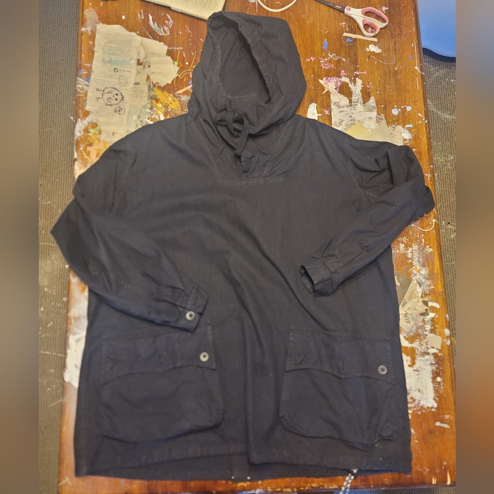 Military surplus Swedish snow smock dyed blue